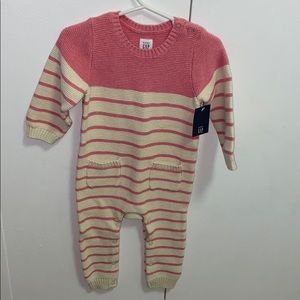 Baby gap pink sweater one piece sz 12-18 month